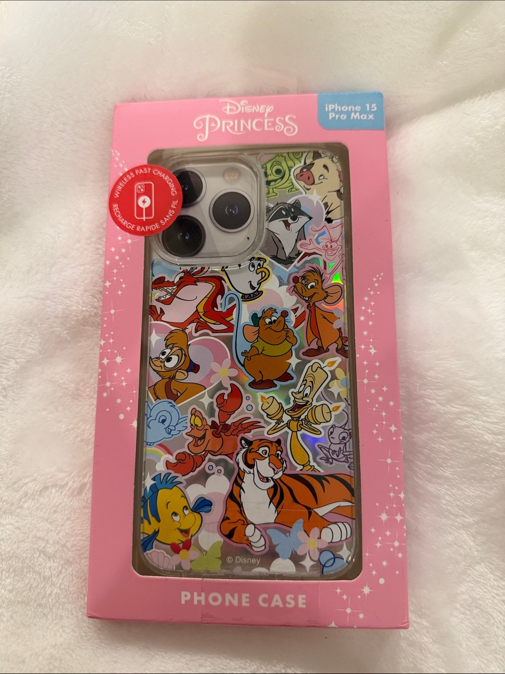 Disney iPhone 15 Pro Max Pink Princess Character Phone Case